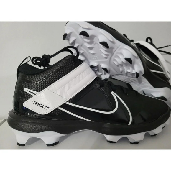 Nike Force Trout 7 Pro MCS Black White Baseball Cleats Men's Size 12 Brand New - Picture 11 of 16